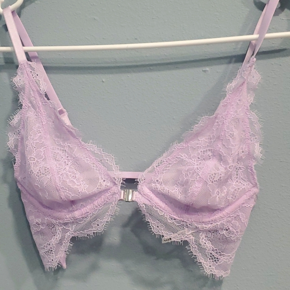 Free Peope lace front closure bralette.